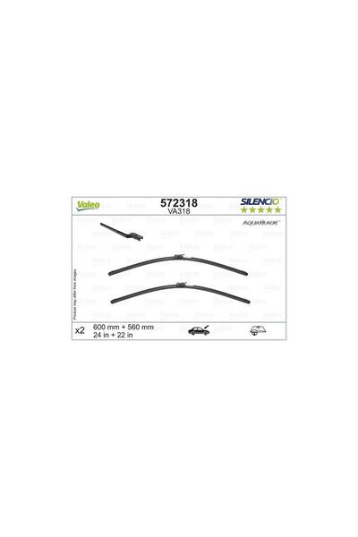 VALEO Windshield Wiper Blade Set 600/560 Mm