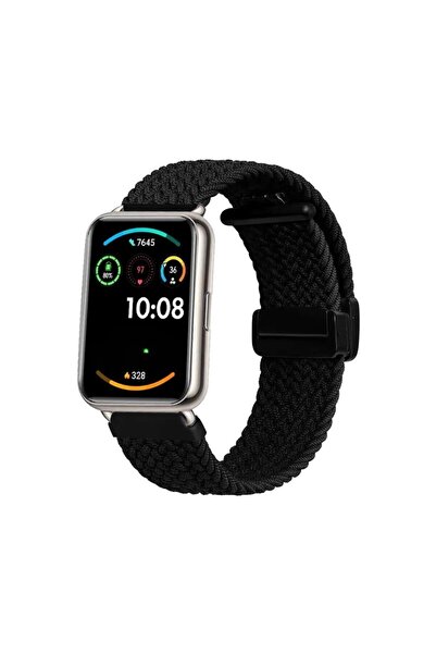 SilverCars Huawei Watch Fit 2 Uyumlu Likralı Kumaş Loop Kordon – Esnek, Ayarl...