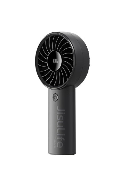 JISULIFE Portable Fan 3600mAh with Digital Display - (Life 4) - Black