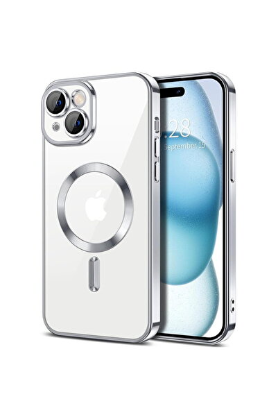 Techsuit Case for iPhone 16 Plus - Luxury Crystal MagSafe - Silver