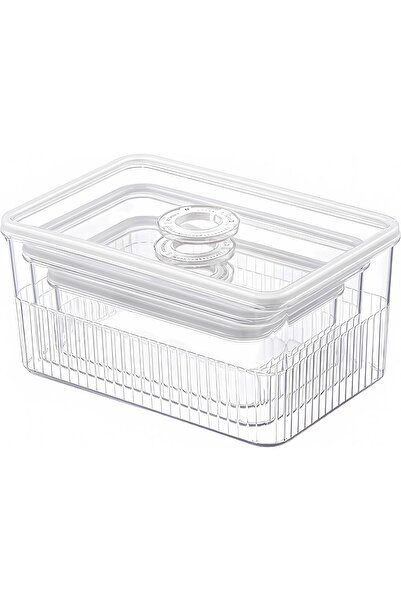 Arabest Fridge Food Fruit Storage Container Bin with lid, Refrigerator food v...