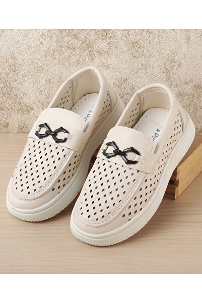 Pine kids Solid Coloured Formal & Party Wear Shoes - Beige