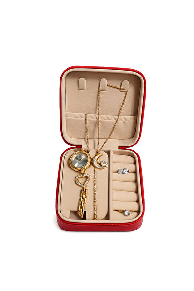 OEM Women's gift set 5 pieces bracelet, watch, necklace and earrings, ring in...