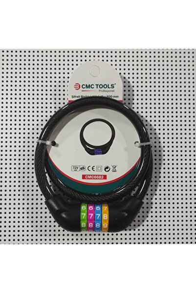 CMC Tools Password Bicycle Lock 12 mm X 800 mm Black Color Tüv Süd Approved C...