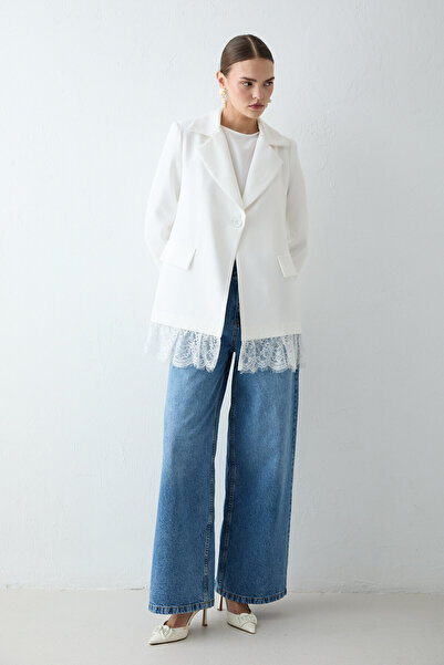 Melike Tatar Lace Detailed Jacket 32-2705