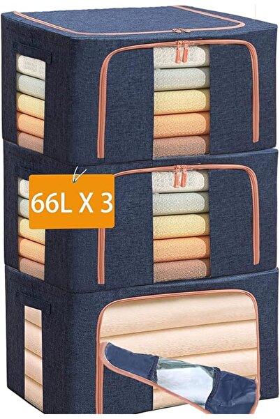 Arabest حقائب تخزين ملابس ذات سعة كبيرة - منظم تخزين قابل للتكديس بإطار معدني...