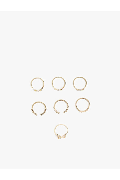 Koton Set of 7 Rings with Stone Detail