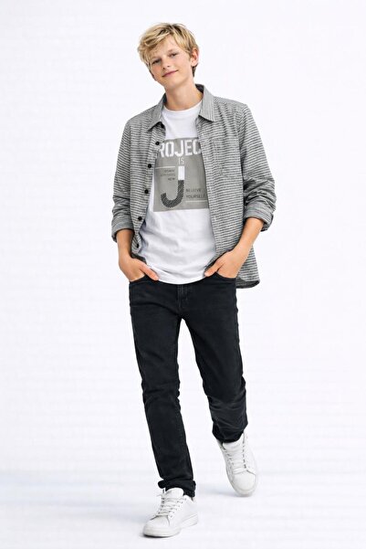 BABALİ Set cămașă în dungi sezonieră din 3 piese pentru băieți – Combinație c...