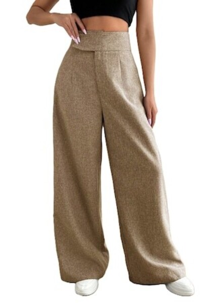 StreetWear Outlet Women's Casual Wide Pants with Asymmetrical Waist