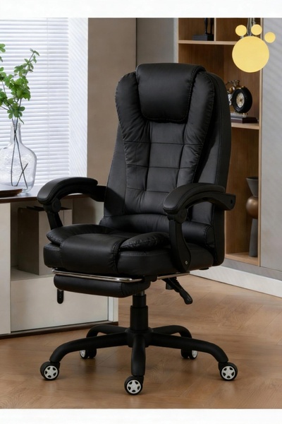EGG Metal seats Ergonomic Office Chair – 360° Swivel Computer chair PU Leathe...