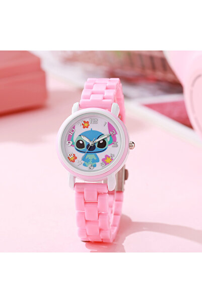 Choice3 ساعة أطفال جديدة من TC-Pink بتصميم ستيتش، مناسبة للبنات، برسوم متحركة...