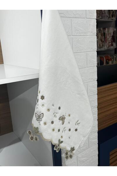 VELLON HOME منشفة مطرزة على شكل فراشة 50 × 90