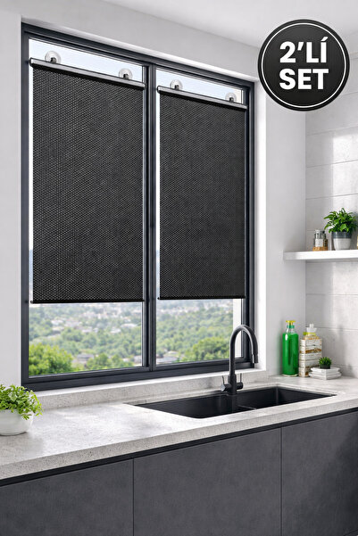 TOYFEST Perdele de protecție solară din sticlă cu 2 ventuze 50x125 cm – Rulou...