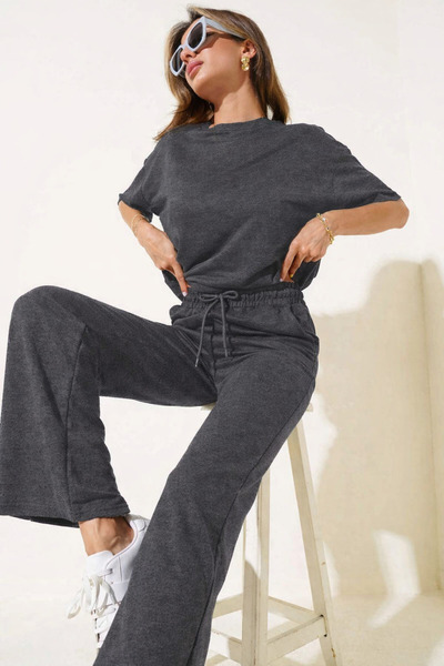 YAKAMEL ΓΥΝΑΙΚΕΙΟ ΣΕΤ ΠΙΤΖΑΜΑΣ ΑΠΟ ΧΤΕΝΙΣΜΕΝΟ ΒΑΜΒΑΚΙ ΜΟΝΤΑΛ, ΕΛΑΣΤΙΚΟ, ΑΝΕΤΟ...