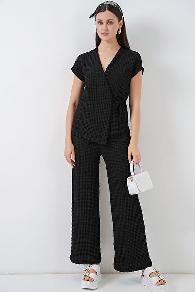 Bigdart Women's Knitted Two-Piece Set 30064 - Black