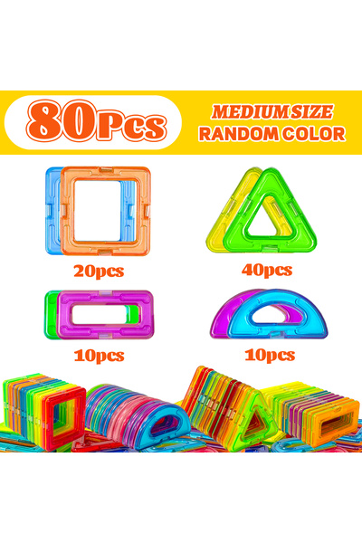 Choice BAG 80pcs Medium Size Magnetic Building Block，DIY Magnets Toy Set，Kid ...