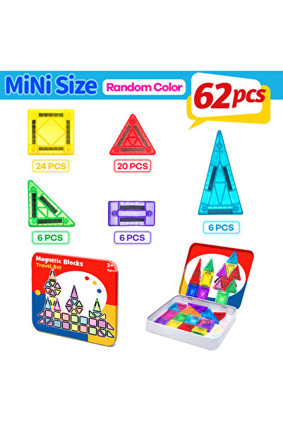 Choice 62PCS 26/38/62PCS Magnetic Building Blocks Construction Set DIY Montes...