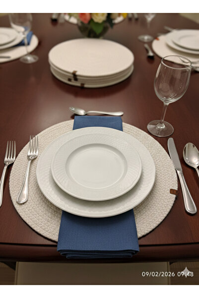 AZR HOME DESİGN Natural Jute Rope Ecru 6-Piece Supla Set Decor