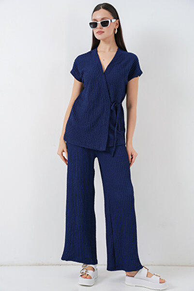 Bigdart Women's Knitted Two-Piece Set 30064 - Navy Blue