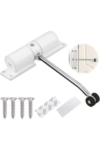 Arabest Automatic Door Closer, Zinc Alloy Safety Spring Door Closer Adjustabl...