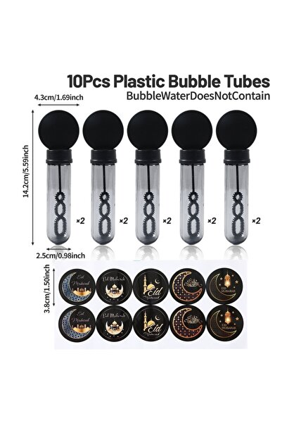Choice style 2 EID Mubarak Bubble Wand Soap Bottle Tube Ramadan Decor 2025 Fo...