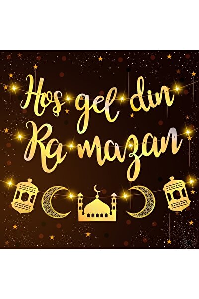 Choice golden Ramadan Kareem Banner Hoşgedin Ramazan Islam Banner Deko Eid Mu...