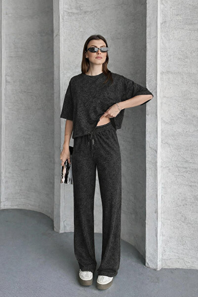 YAKAMEL طقم مودال نسائي بأكمام قصيرة