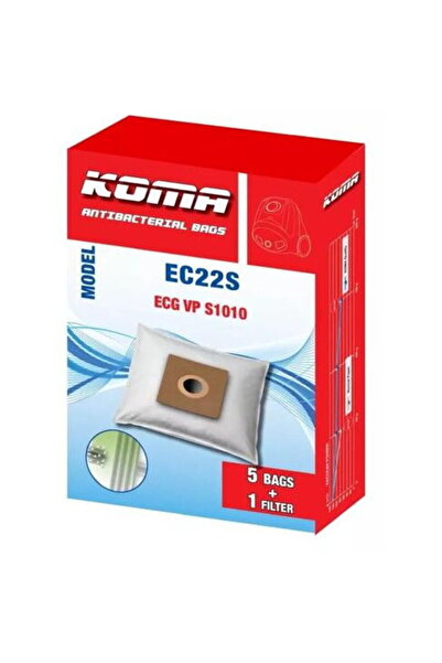 ECG VP S1010 Vacuum Cleaner Bags Set, 5 Pieces, Plus Universal Microfilter