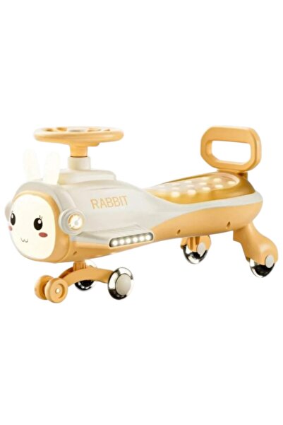 Leno سيارة أطفال دوارة بتصميم أرنب - لعبة ممتعة على شكل أرنب - أصفر