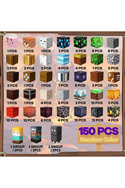 Choice1 مجموعة مكعبات بناء مغناطيسية مكونة من 150 قطعة، مغامرة الحمم البركاني...