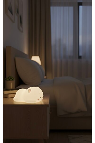 Gece Dokunmatik RGB Kedi Lambası - Type-C Şarjlı, Sevimli & Yumuşak Işık