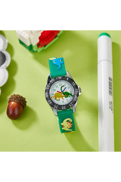 choice2 green Cartoon dinosaur animal children's watch boy student sports qua...
