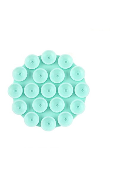 Techsuit Suport cu Ventuze pentru Telefon, Rotund - (SC-CUP) - Cyan