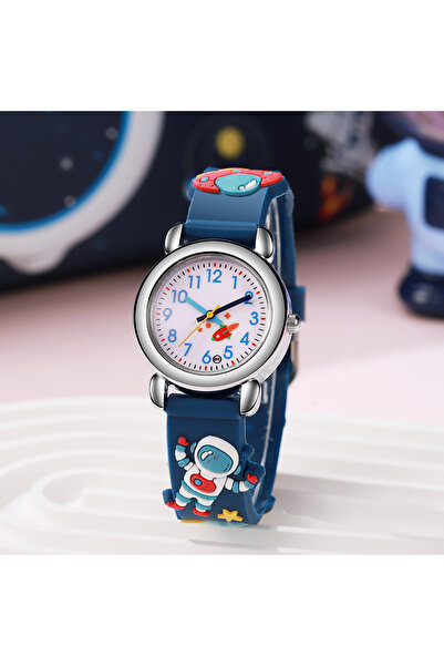 Choice 1pcs Blue 1/2pcs Cartoon 3D Kids Watches Astronaut Pattern Quartz Wris...