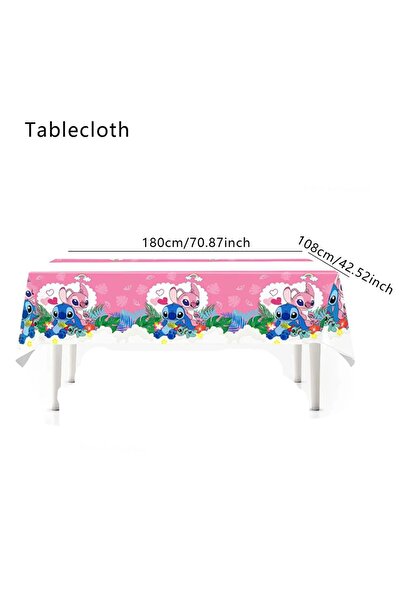 Choice 1 piece Style-D Lilo & Stitch Birthday Decoration Tablecloth Blue Stit...