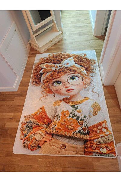 YTR HOME Dijital Baskı Yıkanabilir Kaymaz Taban Dekoratif Salon Mutfak Halısı...