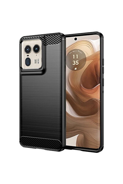 Techsuit Husă pentru Motorola Edge 50 Ultra - Silicon Carbon - Negru