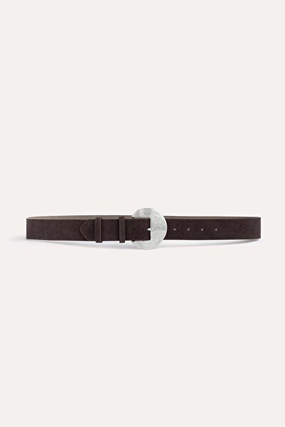 VATKALI Suede Belt with Round Buckle