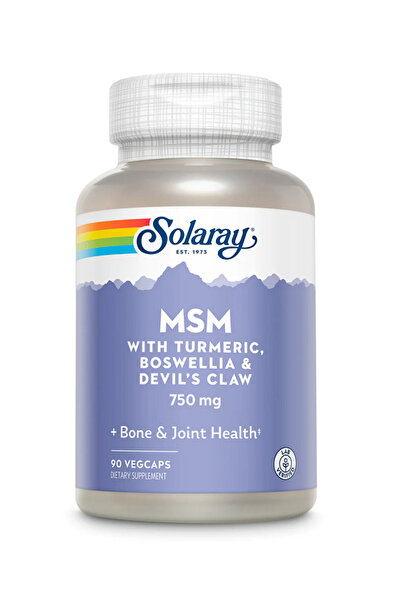 Secom MSM Solaray, 750 mg, 90 capsule vegetale,