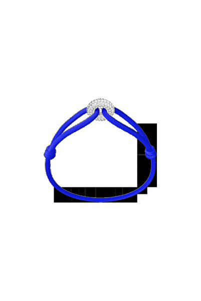 Wecord London Silver Soho Pavé Cord Bracelet