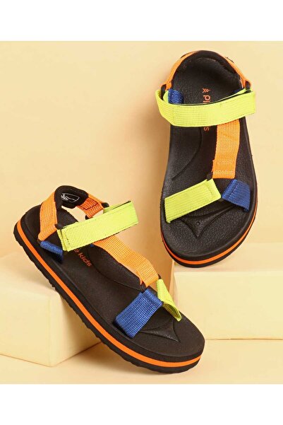 Pine kids Velcro Closure Sandals - Orange and Black
