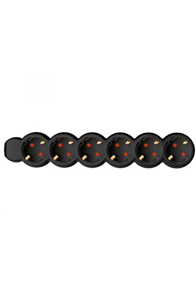 Somogyi Power Strip 6 Sockets, 3m, 3x1.5mm2, Black