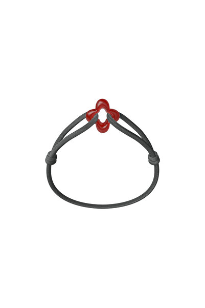 Wecord London Red Clover Cord Bracelet