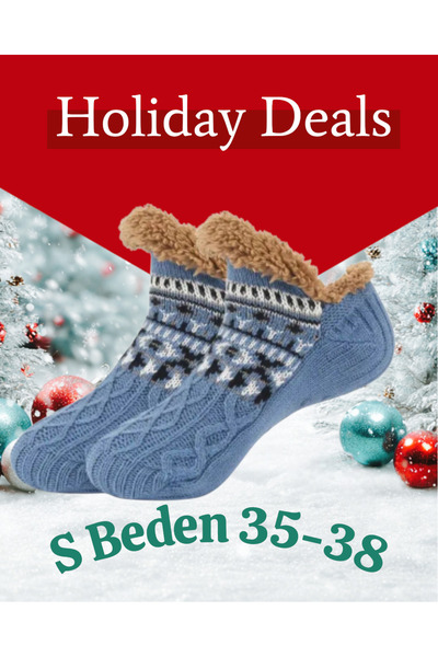 ORGANICYOU Wuxia 1 Pair Warm Indoor Non-Slip Fleece-Lined Floor Socks, Couple...