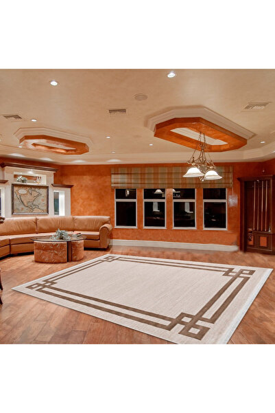 Artenova Covor classic living si dormitor, model Trend, crem cu maro, 80x150cm