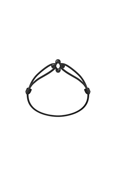 Wecord London Mini Black Clover Cord Bracelet