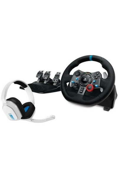 logitech Volan G29 + căști Astro A10 PS4 albe