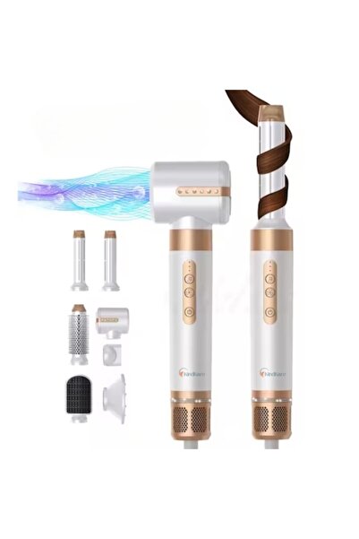 KindKare Set coafare par 7 in 1 KindKare, uscator cu difuzor, capete ondulare...