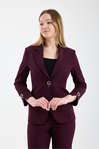 YML Üç Halka Çıtçıtlı Fit Kalıp Double Kumaş Ceket