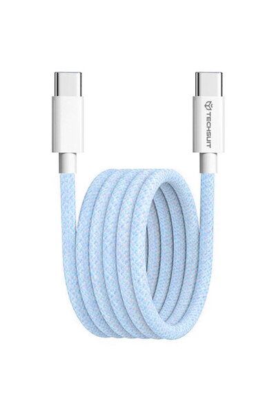 Techsuit Type-C Data Cable for Apple, Android, PD60W, Super Fast Charging, 1m -